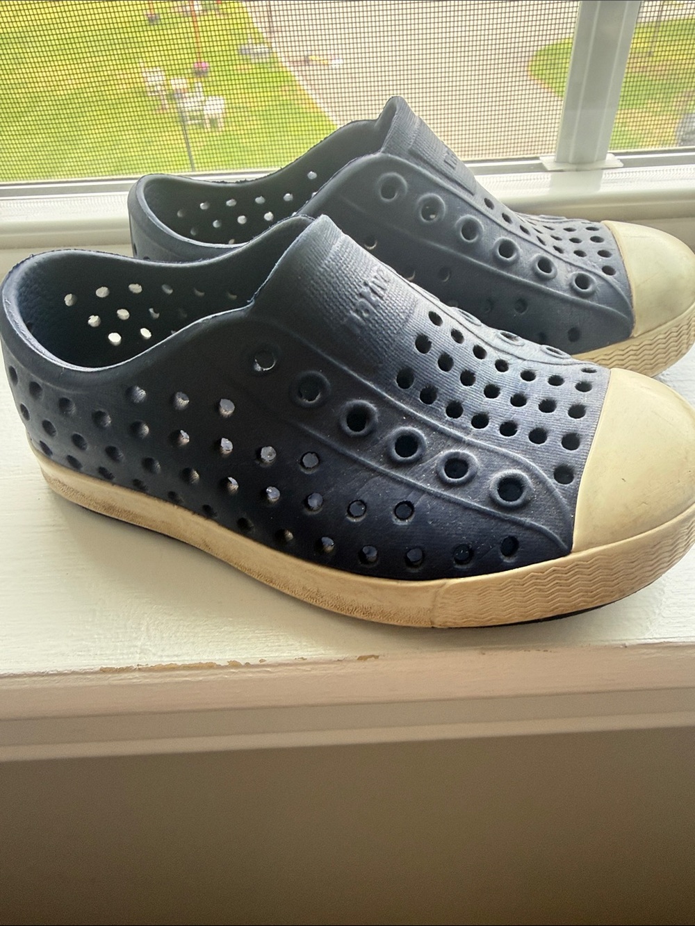 Native Kids Navy Slip-On Water Shoes